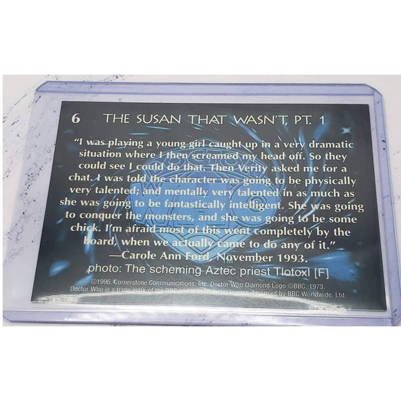 1996 Cornerstone Doctor Who Series 4 The Susan That Wasn't #06 - Picture 4 of 4